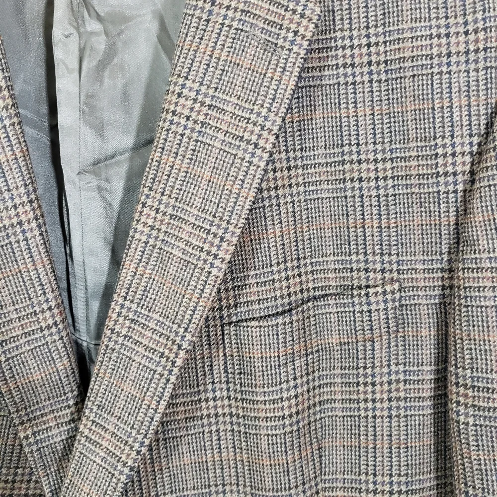 Botany Five Hundred Plaid Lambswool Blazer Jacket - Picture 9 of 16